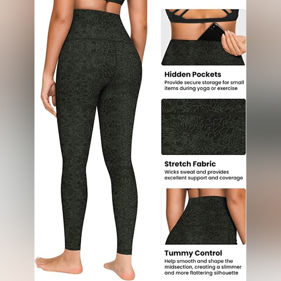 QUEENIEKE High Waisted Leggings | Teal Bloom | Size Small - Picture 2 of 4